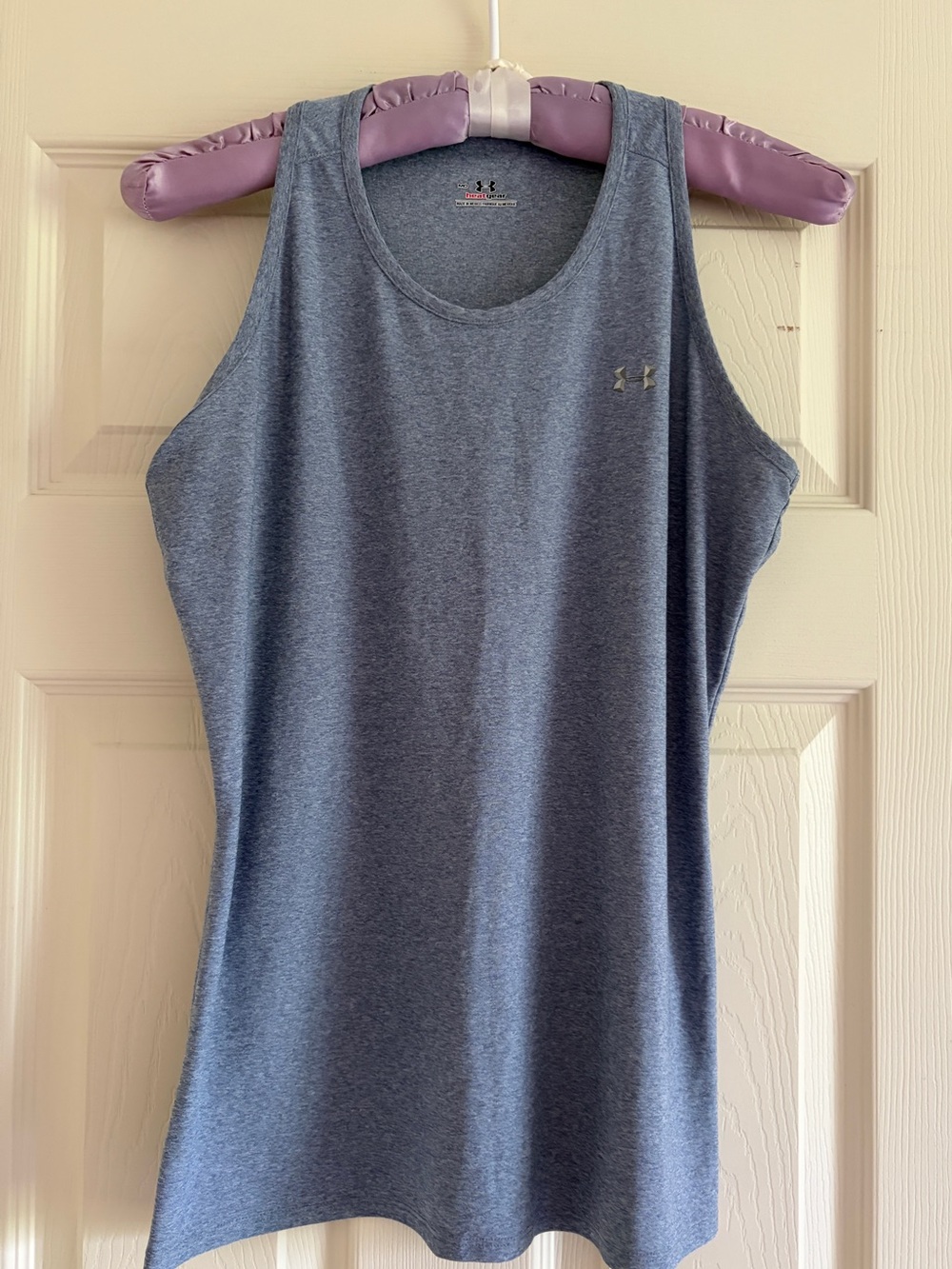 Under Armour Women's Blue Gray Heather Performance Tank Women Size Medium